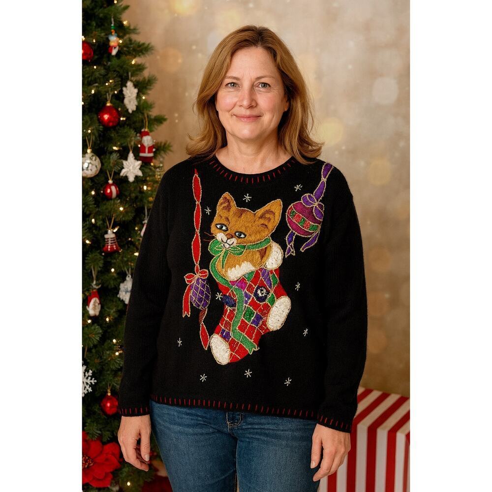 vintage holiday sweater from B.P. Design